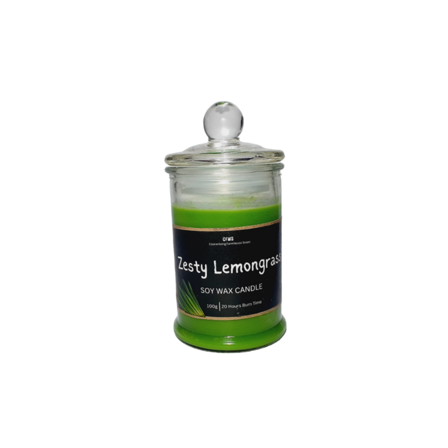 Zesty Lemongrass Soy Wax Candle